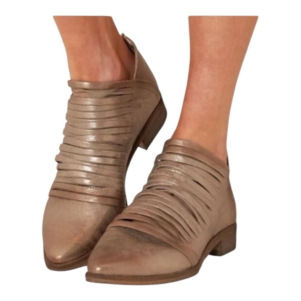 Free People Lost Valley Brown Leather Women’s Ankle Bootie Shoes Sz US 9.5 41 EU - Picture 2 of 11